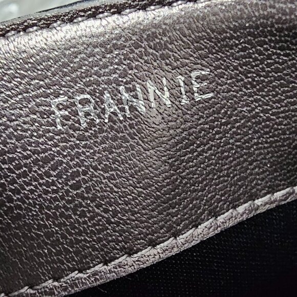 Markon Frannie Leather Buckle Square Toe Black Zip Up Heel Boot - Picture 9 of 12